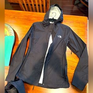 North Face black rain jacket XS